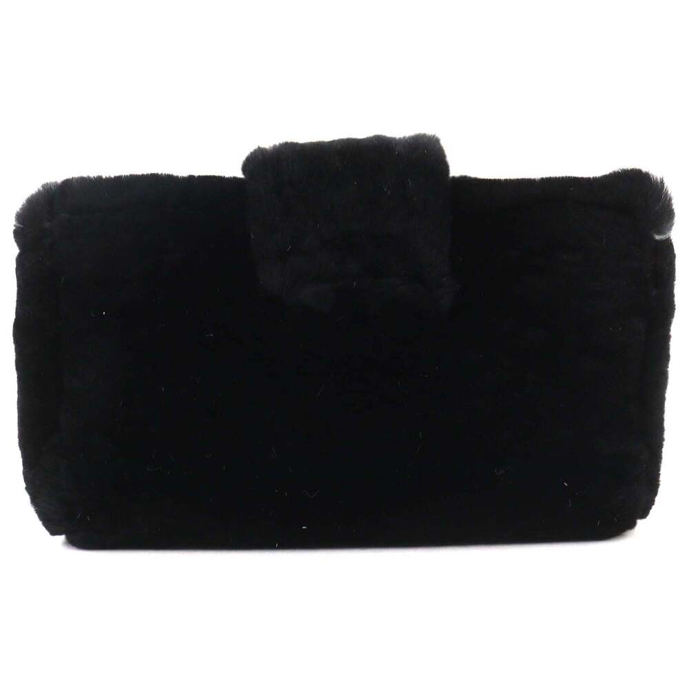 CHANEL Vintage Black Leather Logo Pouch - Picture 3 of 12